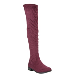 Cm Paris Cuissardes classiques en daim multicolore rouge 2