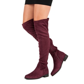 Cm Paris Cuissardes classiques en daim multicolore rouge 1
