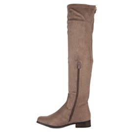 Cm Paris Cuissardes classiques en daim brun 3