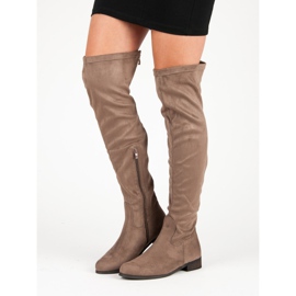 Cm Paris Cuissardes classiques en daim brun 4
