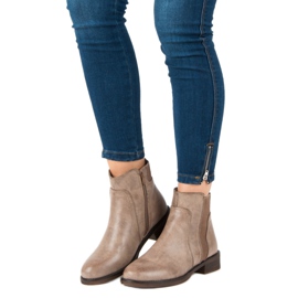 Super Mode Bottes à talons plats brun 4