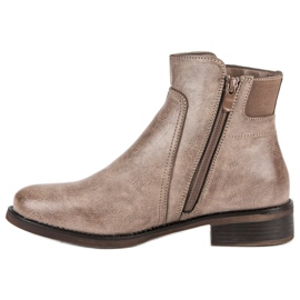 Super Mode Bottes à talons plats brun 1