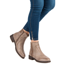 Super Mode Bottes à talons plats brun 5