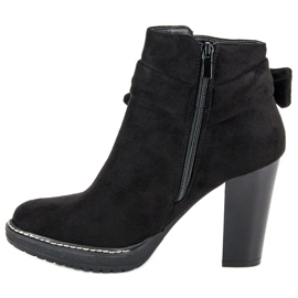 Cm Paris Bottines Chelsea en daim à nœud le noir 1