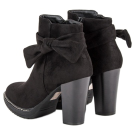 Cm Paris Bottines Chelsea en daim à nœud le noir 2