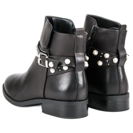 Super Mode Bottes avec perles le noir 3