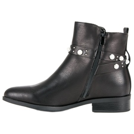 Super Mode Bottes avec perles le noir 2