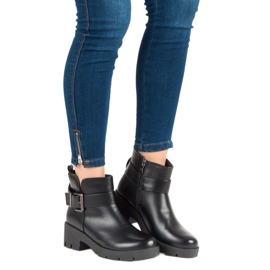 Bottines compensées noires le noir 4