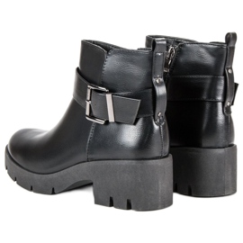 Bottines compensées noires le noir 2