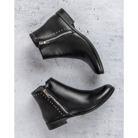 Super Me Bottes classiques avec une fermeture éclair décorative le noir 6