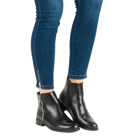 Super Me Bottes classiques avec une fermeture éclair décorative le noir 4