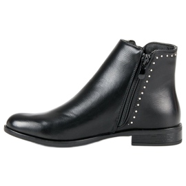 Super Me Bottes classiques avec une fermeture éclair décorative le noir 1