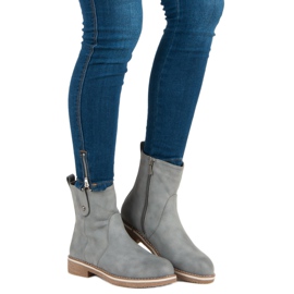 Super Me Bottes confortables sur un talon plat gris 4