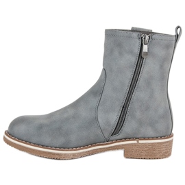 Super Me Bottes confortables sur un talon plat gris 1