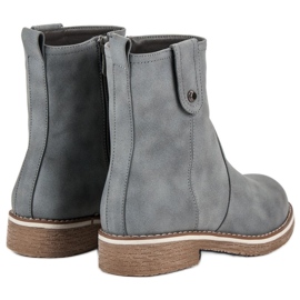 Super Me Bottes confortables sur un talon plat gris 2