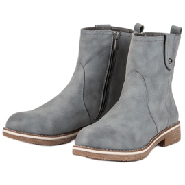 Super Me Bottes confortables sur un talon plat gris 3