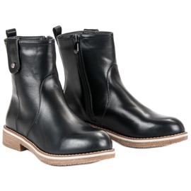Super Me Bottes confortables sur un talon plat le noir 3
