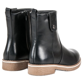 Super Me Bottes confortables sur un talon plat le noir 2