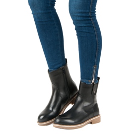 Super Me Bottes confortables sur un talon plat le noir 4