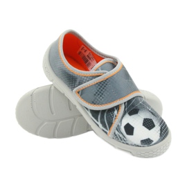 Befado chaussures pour enfants pantoufles baskets 557X038 le noir orange gris 3