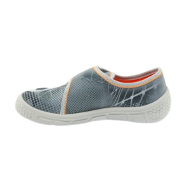 Befado chaussures pour enfants pantoufles baskets 557X038 noir orange gris 2