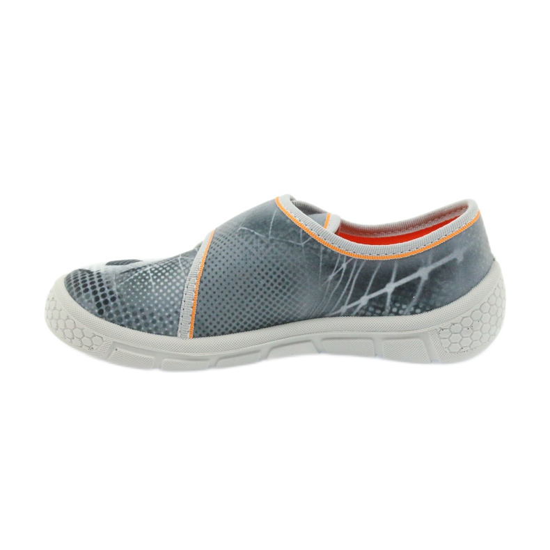 Befado chaussures pour enfants pantoufles baskets 557X038 noir orange gris 2