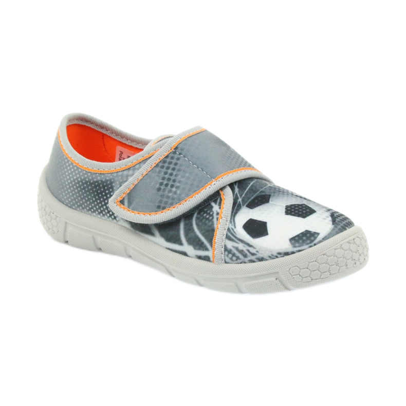 Befado chaussures pour enfants pantoufles baskets 557X038 noir orange gris 1