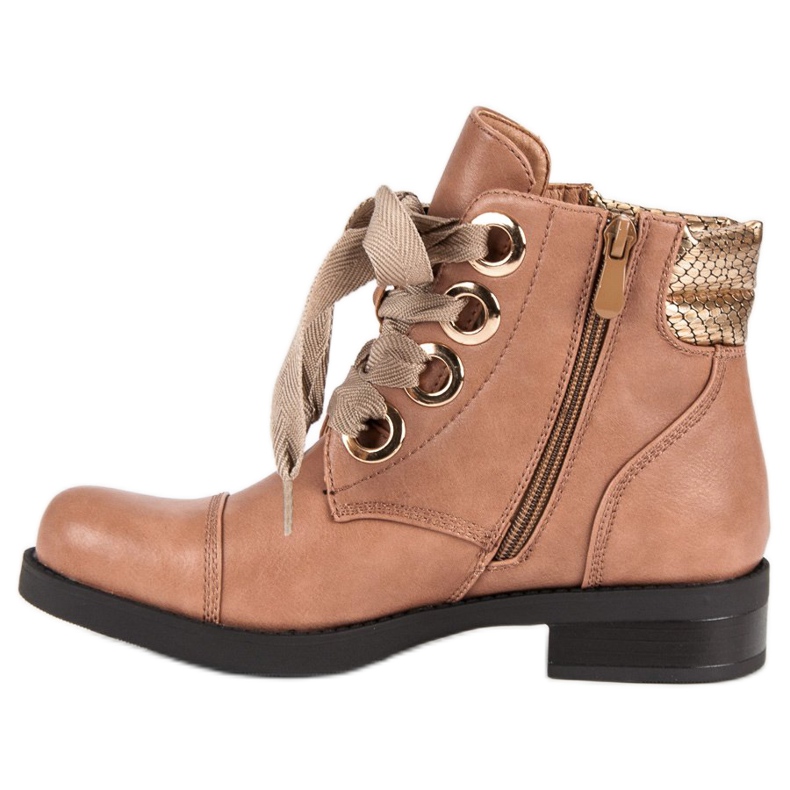 Bestelle Bottines poudreuses sur talon plat rose 1 Bestelle Bottines poudreuses sur talon plat rose 1