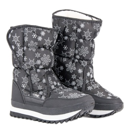 Bottes de neige chaudes d'hiver le noir 2