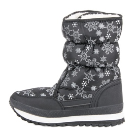 Bottes de neige chaudes d'hiver noir 1