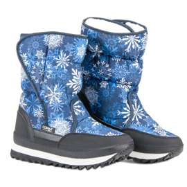 Bottes de neige chaudes d'hiver bleu 1