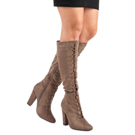 Cm Paris Bottes à lacets brun 1 Cm Paris Bottes à lacets brun 1