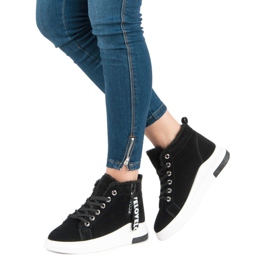 Baskets noires chaudes le noir 1