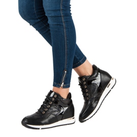 J. Star Baskets à lacets le noir 1