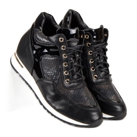 J. Star Baskets à lacets le noir 2