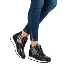 J. Star baskets compensées de sport le noir 1