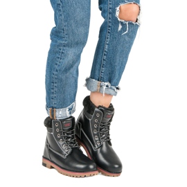 Arrigo Bello Trappeurs d'hiver chauds noir 1