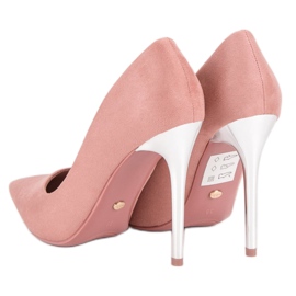Seastar Escarpins en daim poudré rose 5