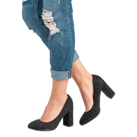 Seastar Escarpins en daim sur le pilier noir 1