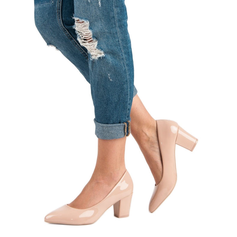 Escarpins classiques laqués brun 2