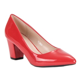 Escarpins classiques laqués rouge 3
