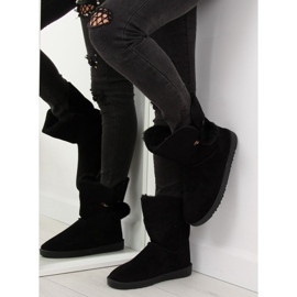 Emuses noires à pompon SP04P Noir le noir 5