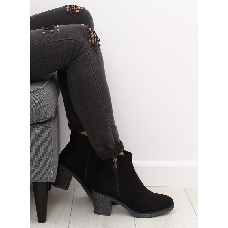 Bottines à talons larges noires 2013 Noir 2