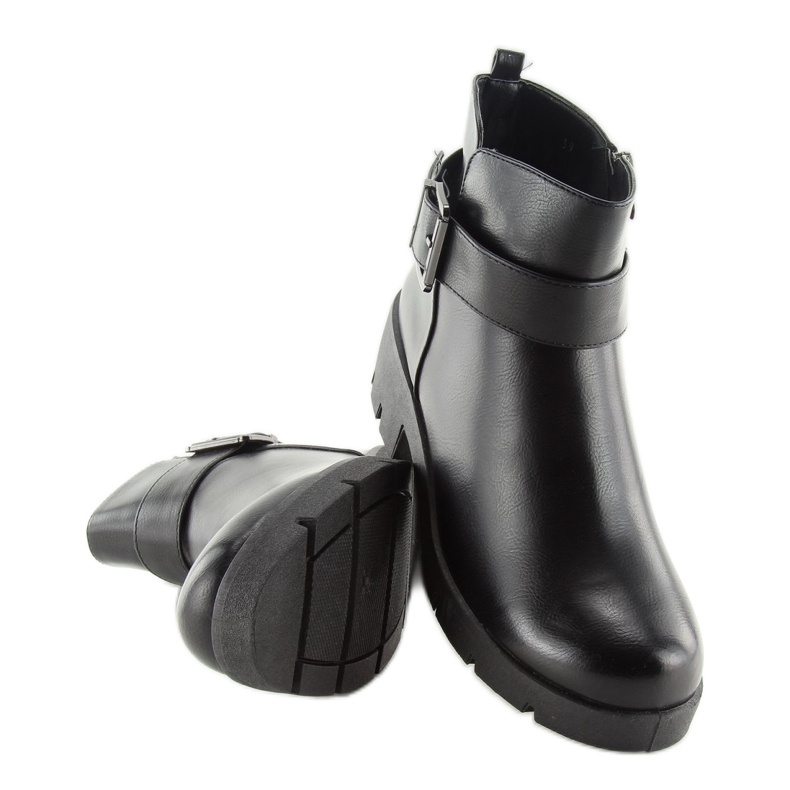 Bottes noires sur semelles épaisses 9996-1 Noir 2