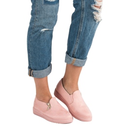 Slipons en daim roses 1