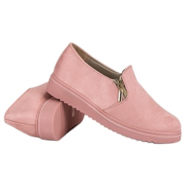 Slipons en daim roses 5
