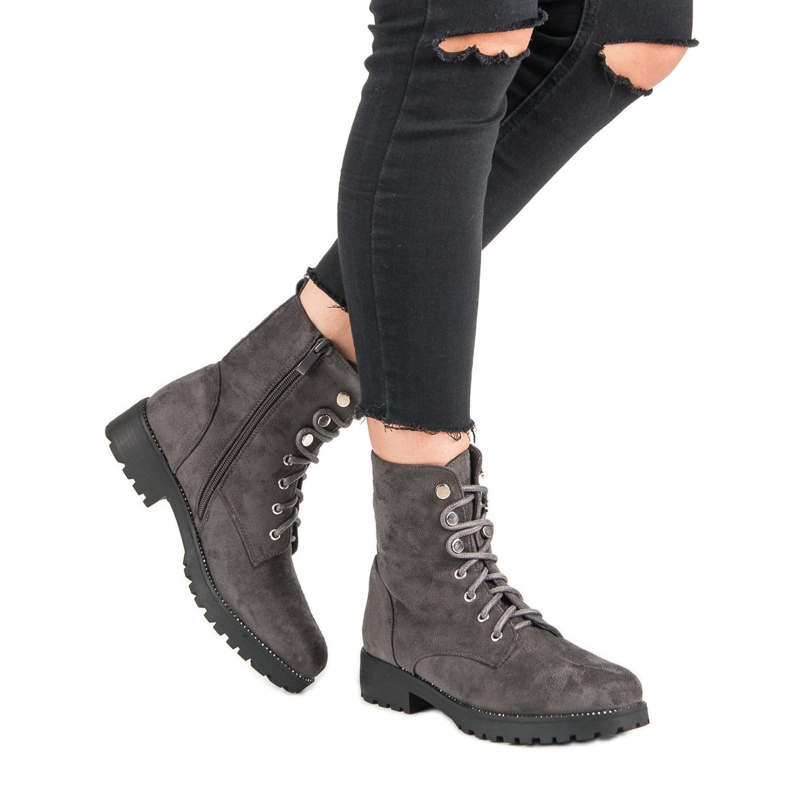 Seastar Trappeurs en suède gris 2