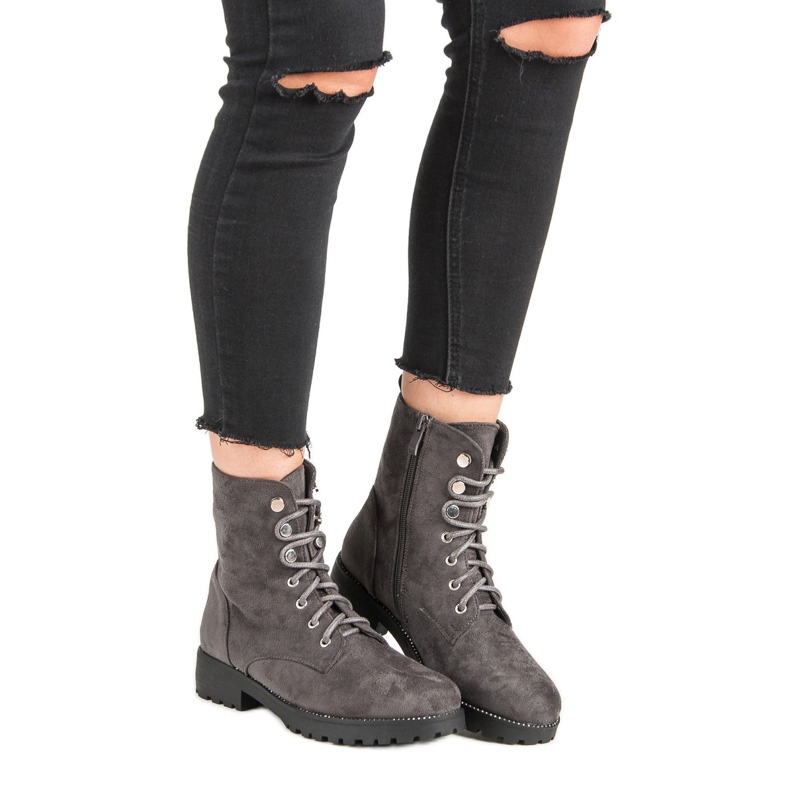 Seastar Trappeurs en suède gris 1