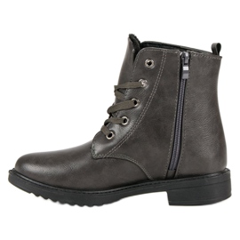 Bottines à lacets classiques gris 5