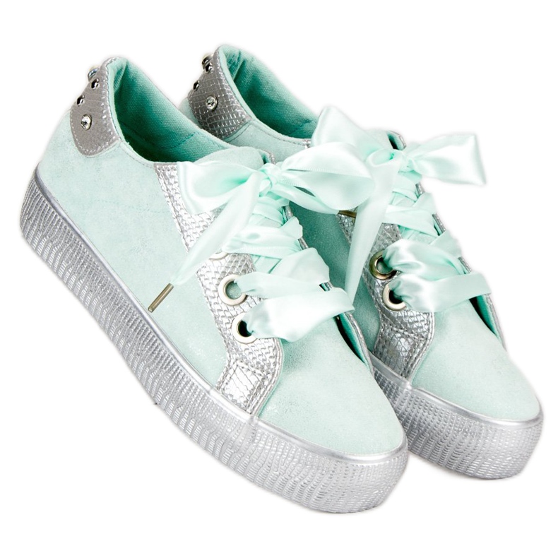 Bestelle Chaussures de sport attachées vert 1